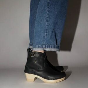 No.6 clog buckle boots mid heels